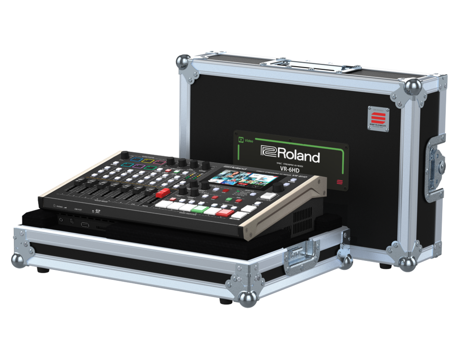 Santosom Video Controller Flight case, AV Mixer Roland VR-6HD