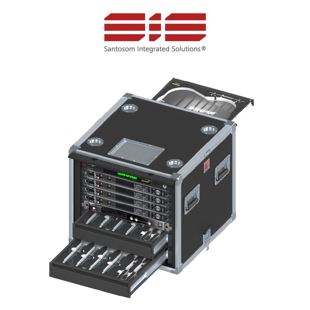 Santosom Integrated Solutions® (SIS) for Wireless Microphones, 8 CH, SHURE (EU)