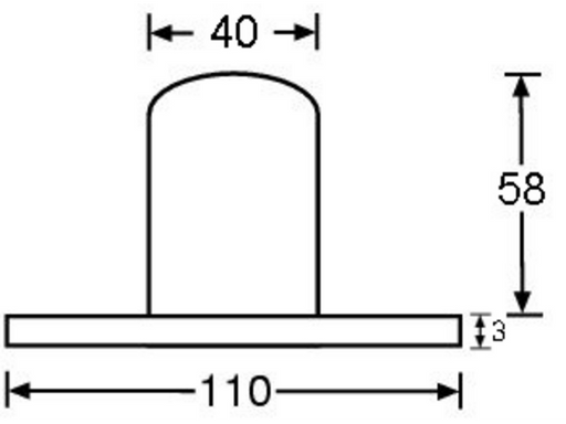 Adam Hall Hardware Flange For LoudSpeaker Box 110x55 mm