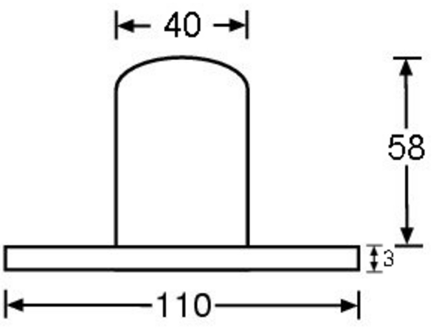 Adam Hall Hardware Flange For LoudSpeaker Box 110x55 mm