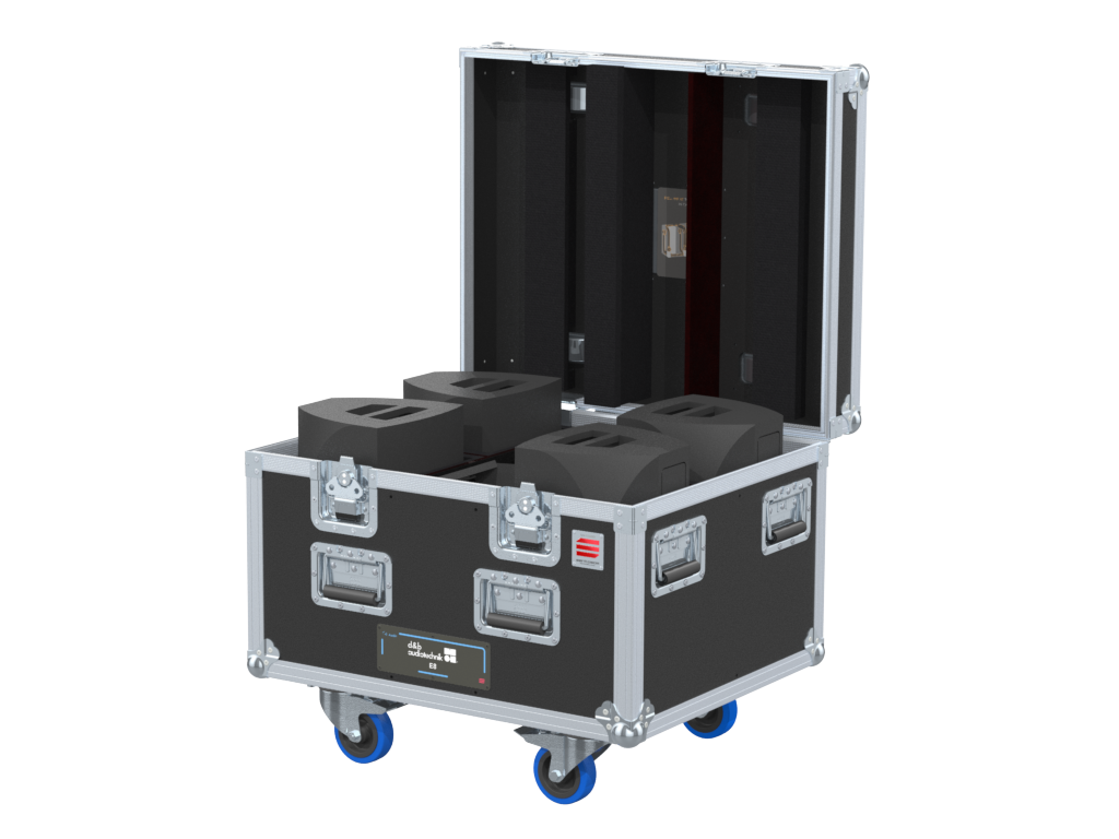 Santosom Cabinet Flight case PRO, 4x D&B E8 + Z5350
