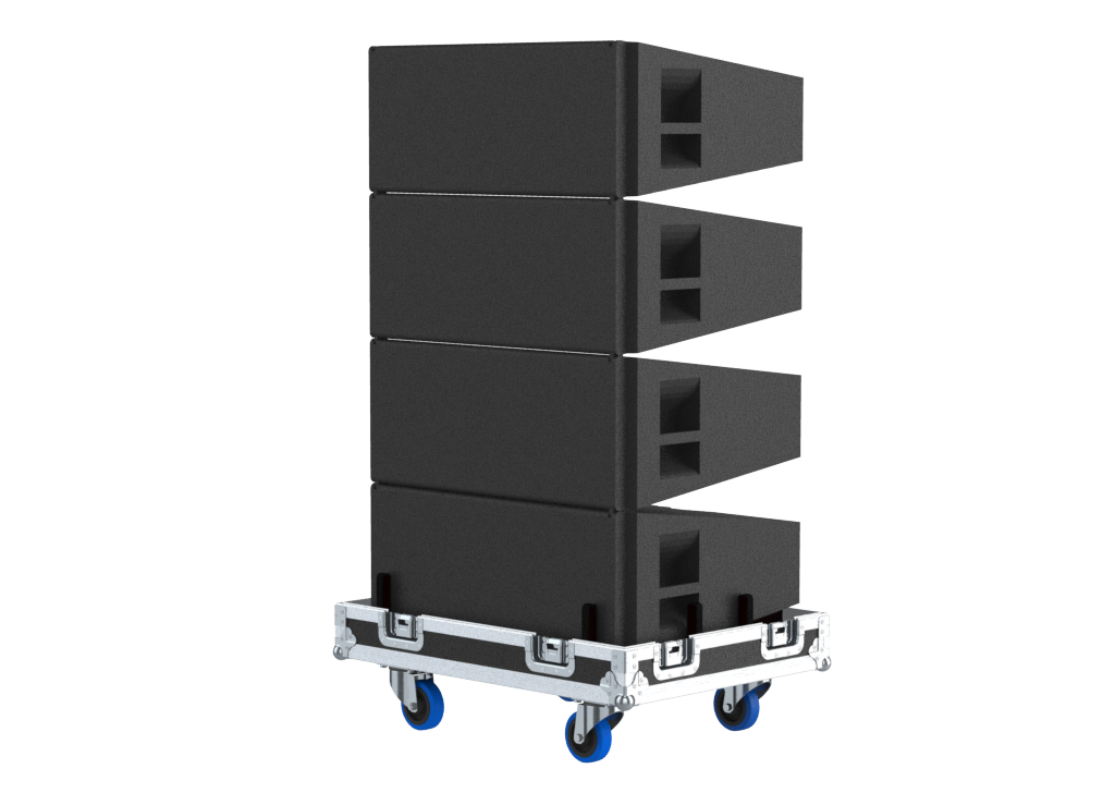 Santosom Cabinet Flight case PRO-3, 4x D&B XSL8 / XSL12 (w/ plexi window)