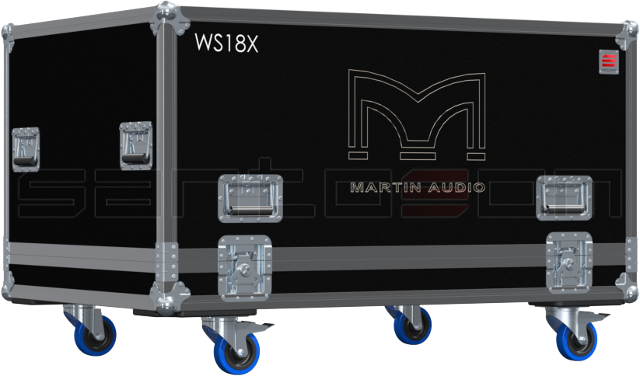 Santosom Backline Flight Case PRO, 2x Martin Audio WS18X