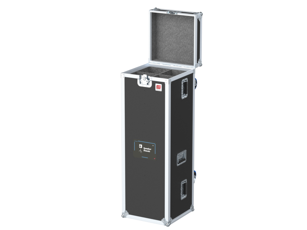 SANTOSOM SPEAKER STANDS Flight case, 4x Speaker Stands Ø170