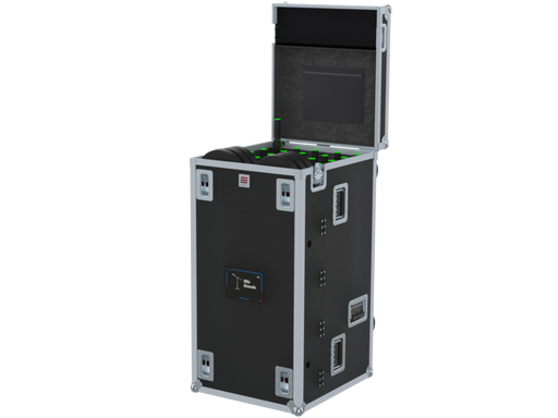 SANTOSOM Mic Stand Flight case PRO-1, 20 Mic Stands + 24 Bases Ø250