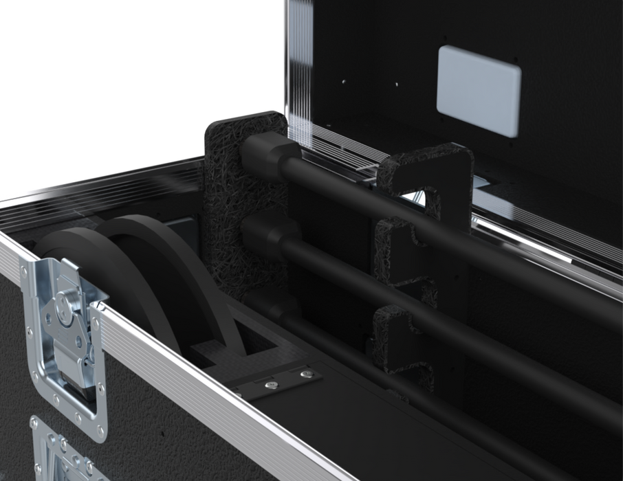 SANTOSOM MICROPHONE STANDS Flight case PRO-1B, 4x Gravity MS23XLR B