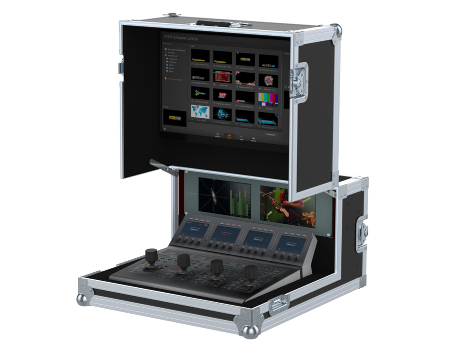 Santosom Video Controller Flight case, Blackmagic Atem Camera Control Panel