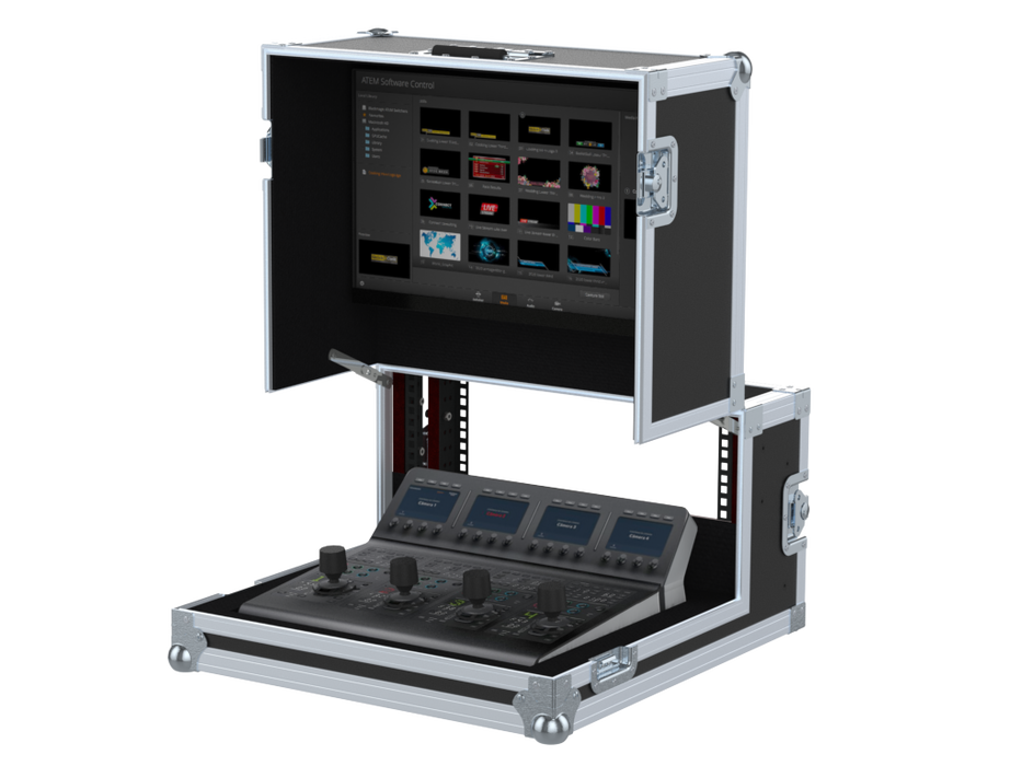 Santosom Video Controller Flight case, Blackmagic Atem Camera Control Panel