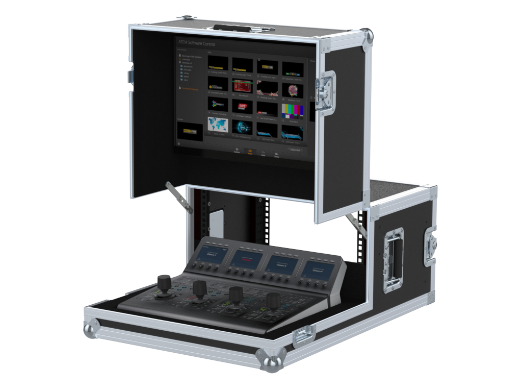 Santosom Video Controller Flight case, Blackmagic Atem Camera Control Panel