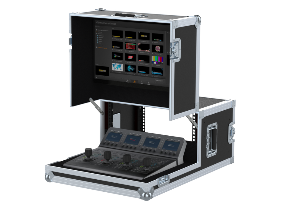 Santosom Video Controller Flight case, Blackmagic Atem Camera Control Panel