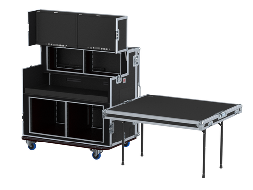 SANTOSOM Video Controller Regie 2x 24" Monitors + rack, 2x6u (top), 560-BRR