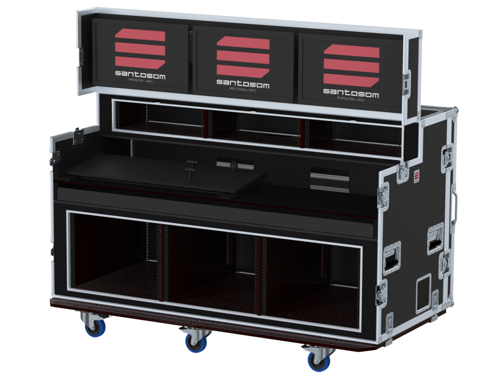 Santosom Video Controller Flight case Regie Tricaster TC1, 3 screens