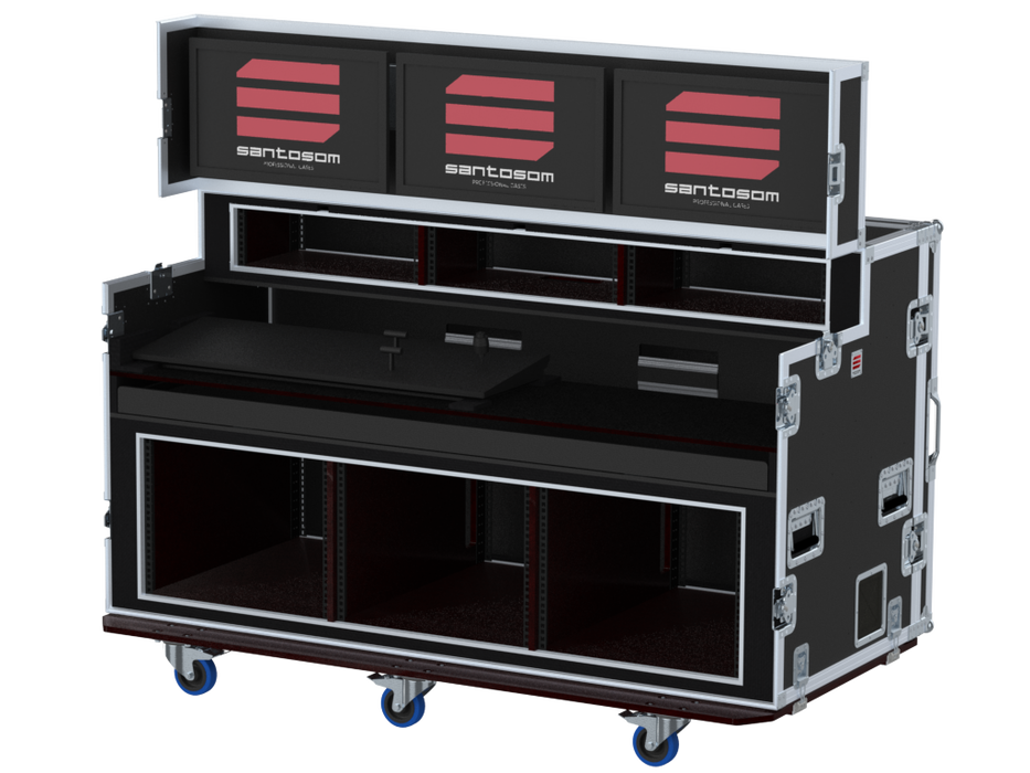 Santosom Video Controller Flight case Regie Tricaster TC1, 3 screens