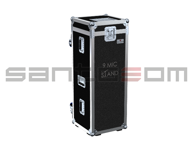 SANTOSOM MICROPHONE STANDS Flight case, 9x Mic Stands (Ø105x1090)