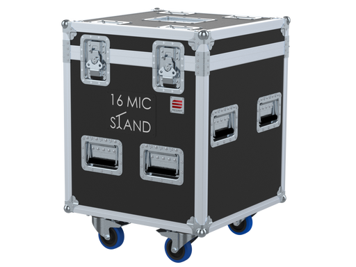 SANTOSOM MICROPHONE STANDS Flight case PRO, 16x Mic Stands short version Ø105x650