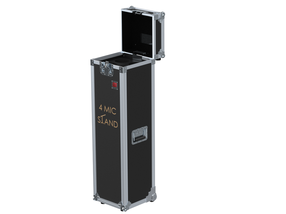 SANTOSOM MICROPHONE STANDS Flight case, 4x Mic Stands