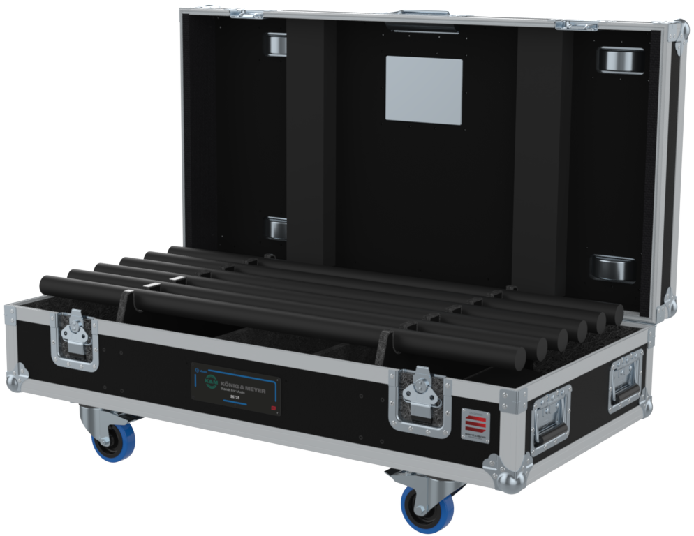 SANTOSOM SPEAKER STANDS Flight case PRO, 6x K&M 26735 Round base