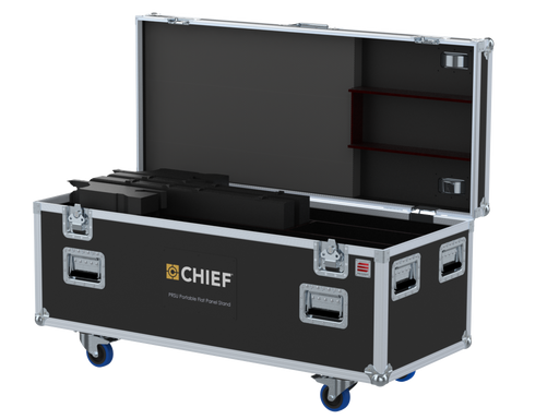 SANTOSOM VIDEO STANDS Flight case PRO, 2x Chief PRSU Portable Flat Panel Stand