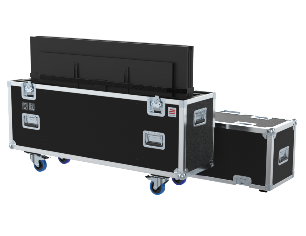 SANTOSOM Display Flight case PRO, 2x Screens 55´ (1280x80x750 UID)