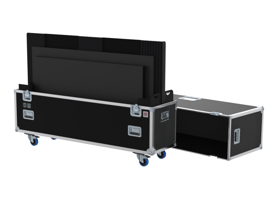 SANTOSOM Display Flight case PRO, 2x Screen adjustable ±70" (max: 165x105x11