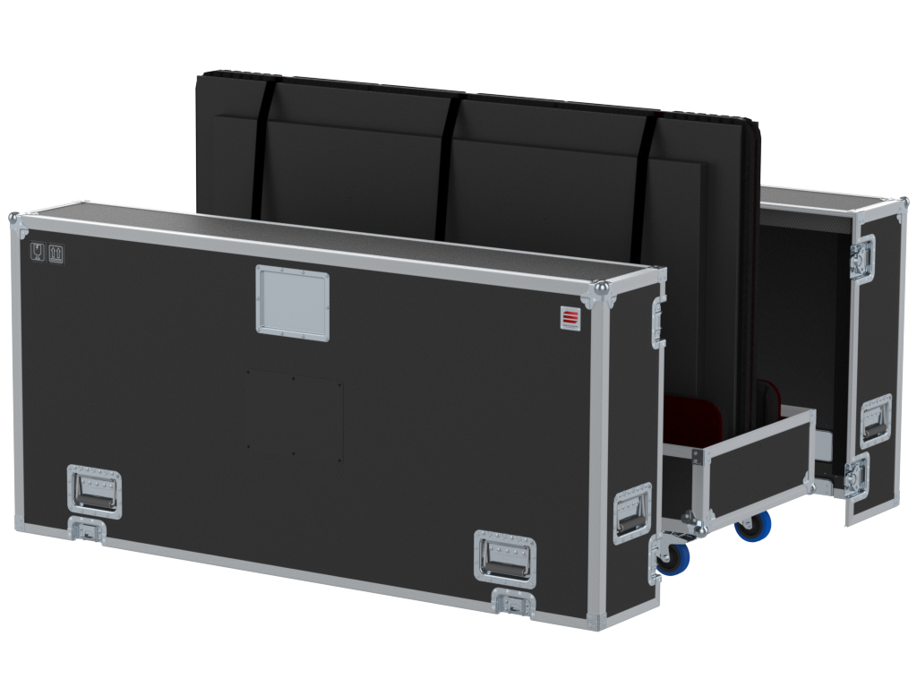 SANTOSOM Display Flight case PRO, 2x Screens 55" a 75", 6x 40"