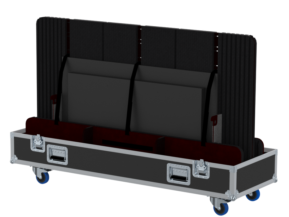 SANTOSOM Display Flight case PRO, 2x Screens 55" a 75", 6x 40"