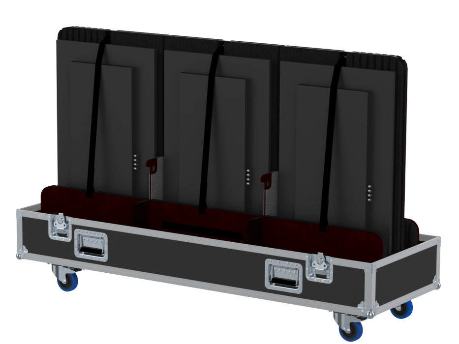 SANTOSOM Display Flight case PRO, 2x Screens 55" a 75", 6x 40"