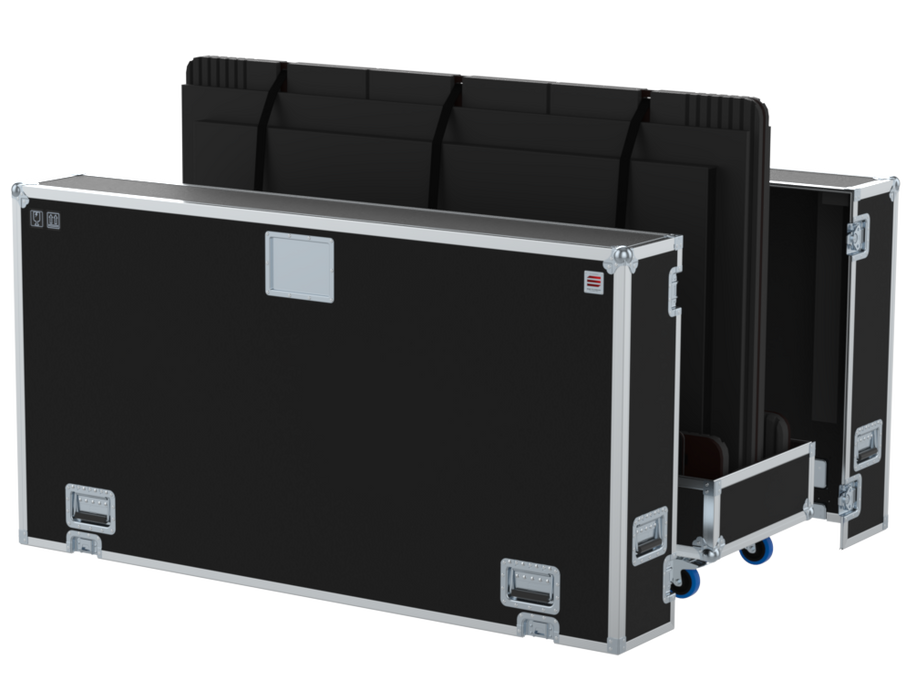 SANTOSOM Display Flight case PRO, 2x Screen 85", 6x 43" Adjust. (1920x160x116
