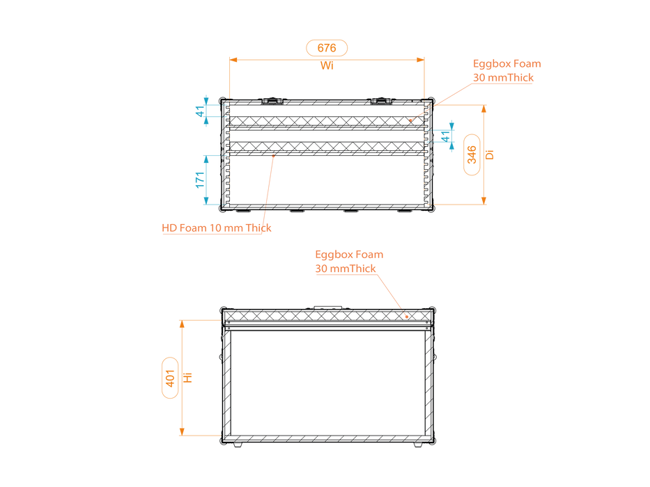 Santosom Display Flight case, LCD max: 65x30x45cm