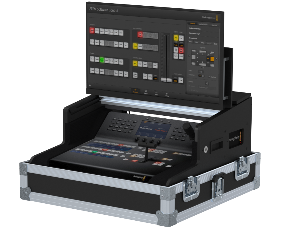SANTOSOM Lighting controller FC PRO-7, Blackmagic ATEM 1 M/E Advanced Panel