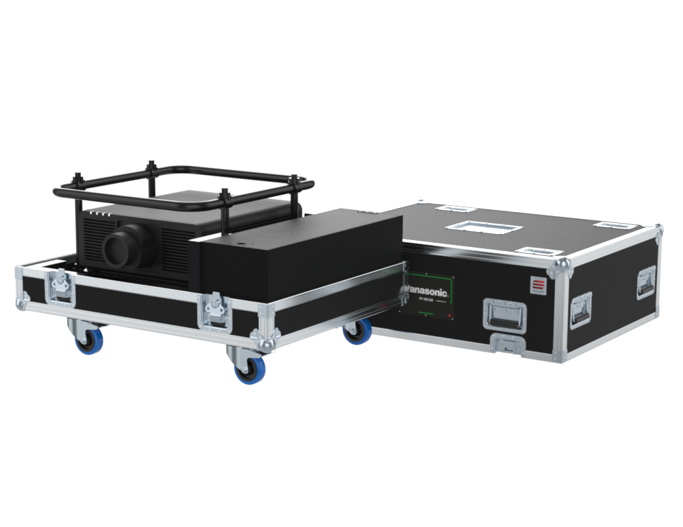 Santosom Video Projector Flight case PRO, Frame Panasonic PT-RZ120 + 3 lens + acess.