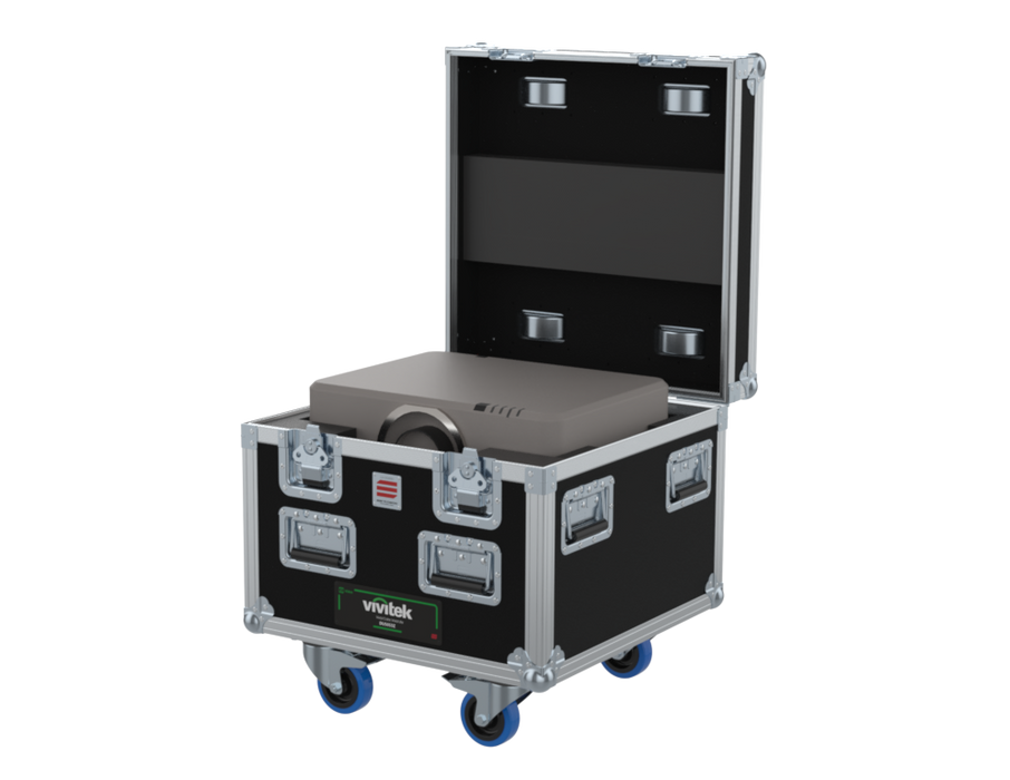 Santosom Video Projector Flight case simple, Vivitek DU5053Z (lens on)