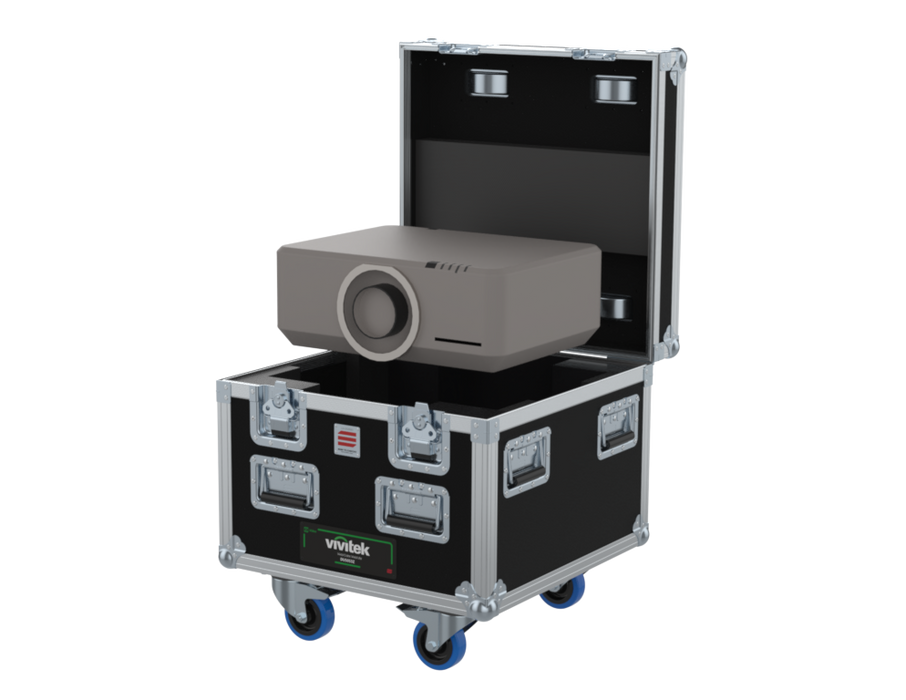 Santosom Video Projector Flight case simple, Vivitek DU5053Z (lens on)