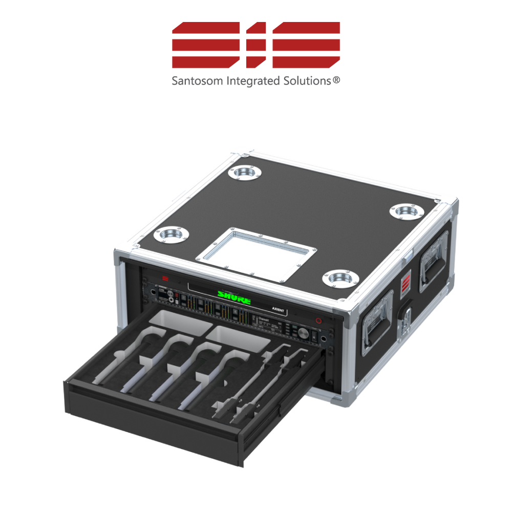 Santosom Integrated Solutions® (SIS) for Wireless Microphones, 4 CH, SHURE AXIENT® (EU)