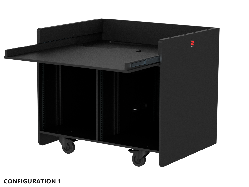 SANTOSOM Double wood regie ,14U+14U (1025x800x1000 w\ Wheels)