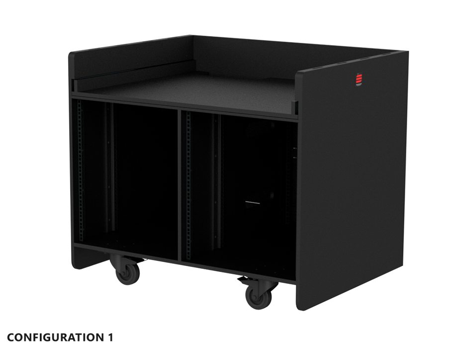 SANTOSOM Double wood regie ,14U+14U (1025x800x1000 w\ Wheels)