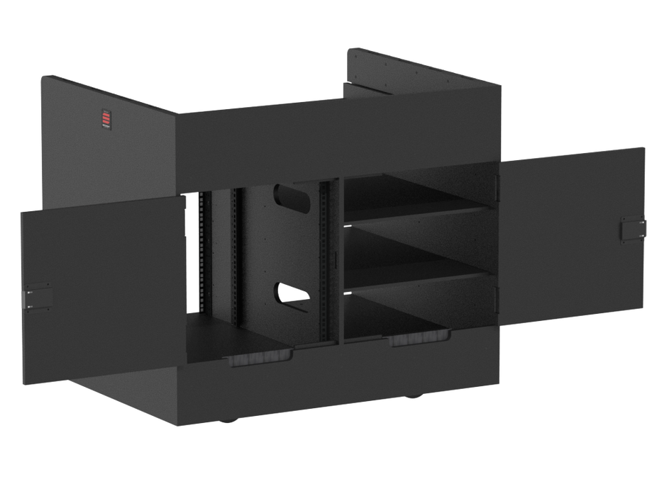 SANTOSOM Double wood regie ,14U+14U (1025x800x1000 w\ Wheels)