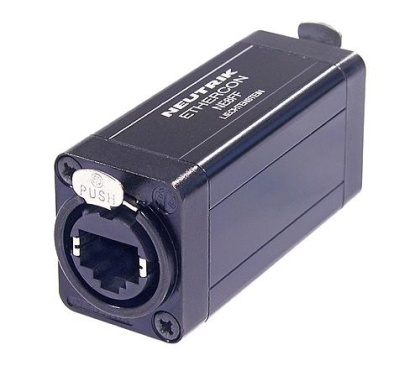 Neutrik etherCON RJ45 feedthrough coupler for cable extensions