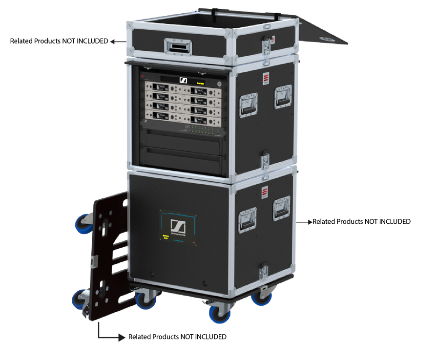 Santosom Integrated Solutions® (SIS) for Wireless Microphones, 8 CH, SENNHEISER (EU)